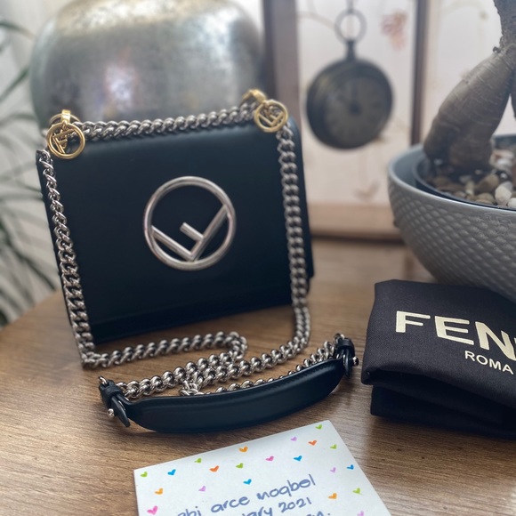 Sold on IG 🌹Fendi Kan I Small in black leather - Picture 16 of 16